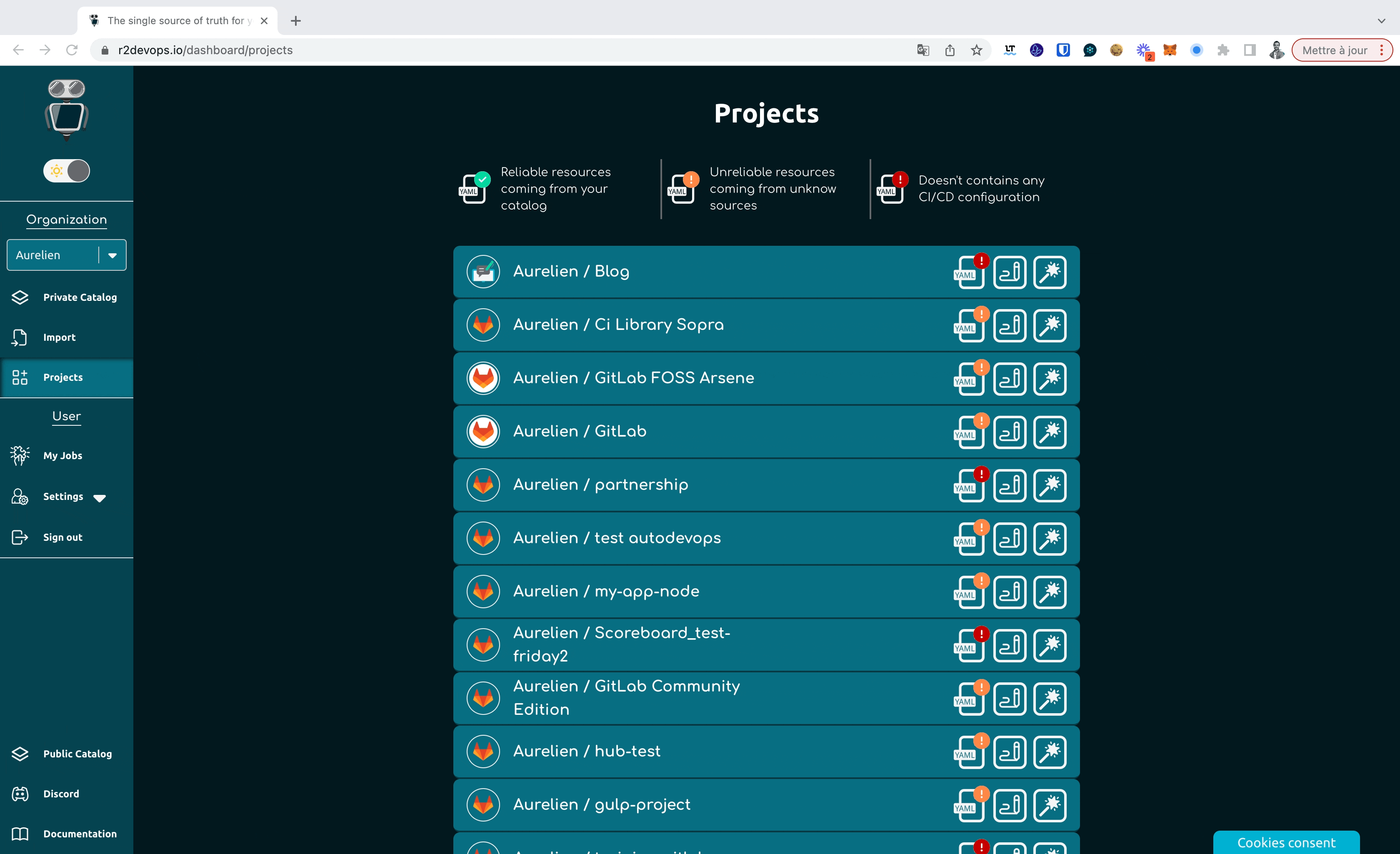 Picture of the new graphical interface of pipeline playground
