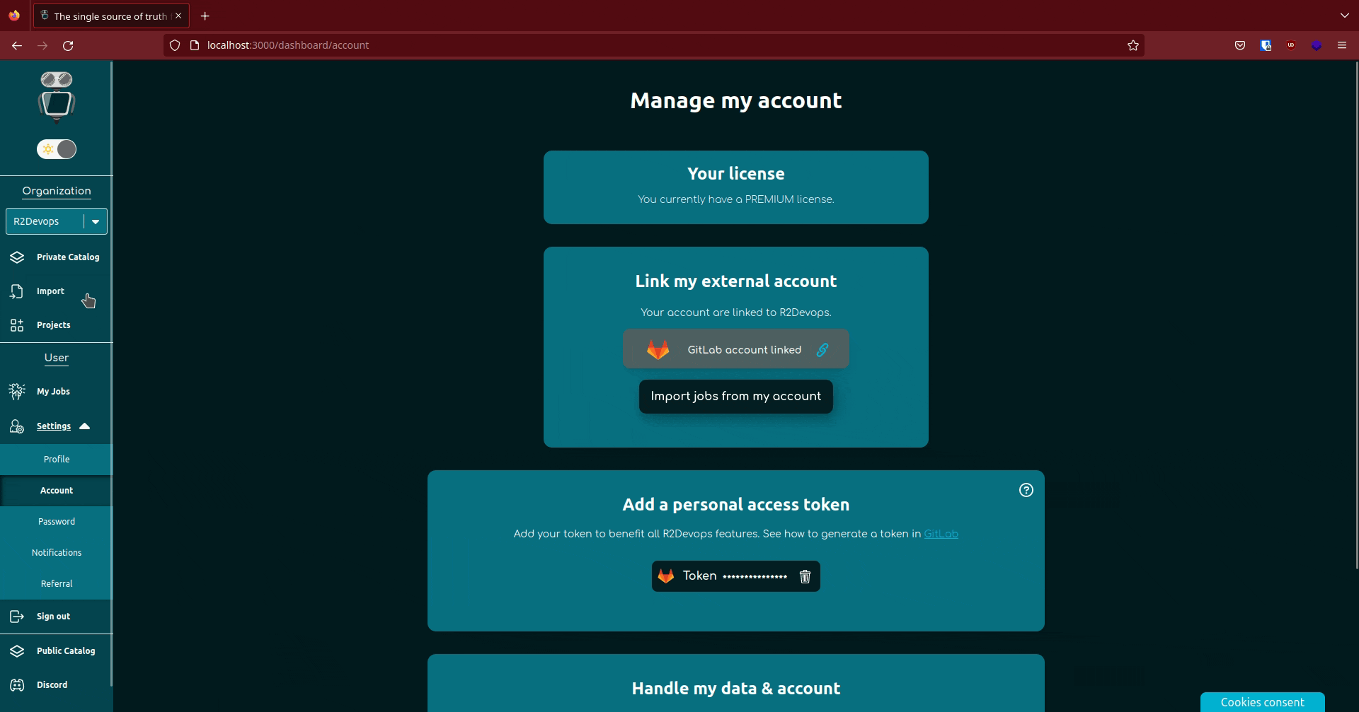 Gif of the token expiration modale
