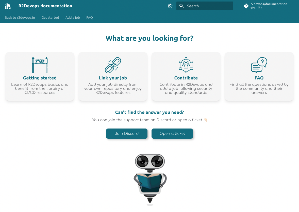 Link your job in R2Devops